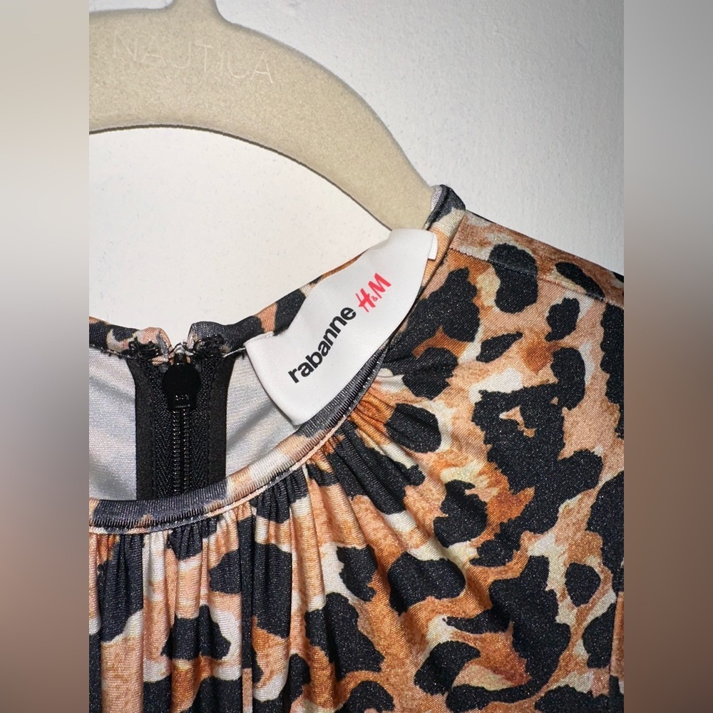NWOT Rabanne x H&M Leopard Print Buckle Detail Dress SIZE Small - Picture 5 of 8
